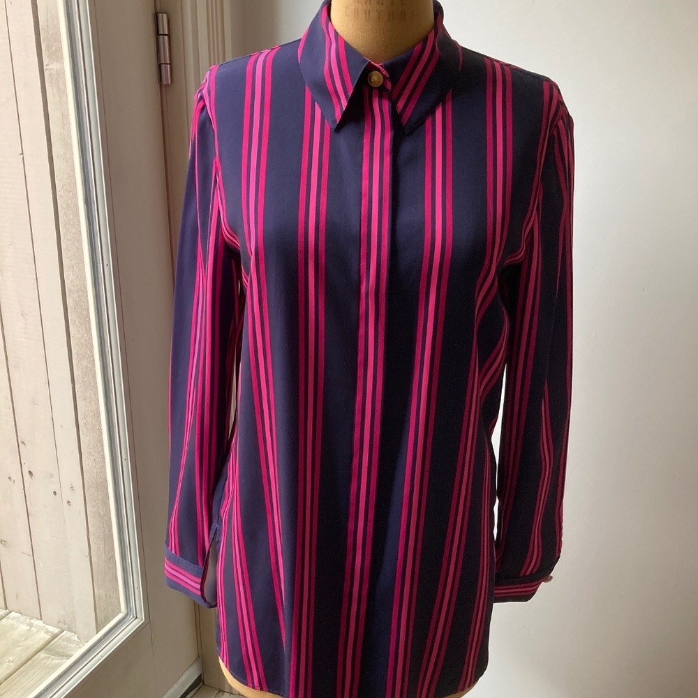 Escada Magenta/Blue blouse.